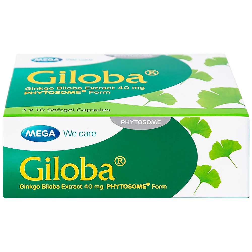 Hình ảnh Thuốc Giloba 40mg MEGA We care điều trị suy tuần hoàn não (3 vỉ x 10 viên)