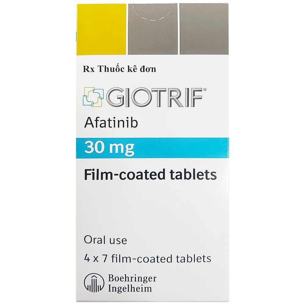 Hình ảnh Thuốc Giotrif 30mg Boehringer điều trị ung thư phổi (4 vỉ x 7 viên)