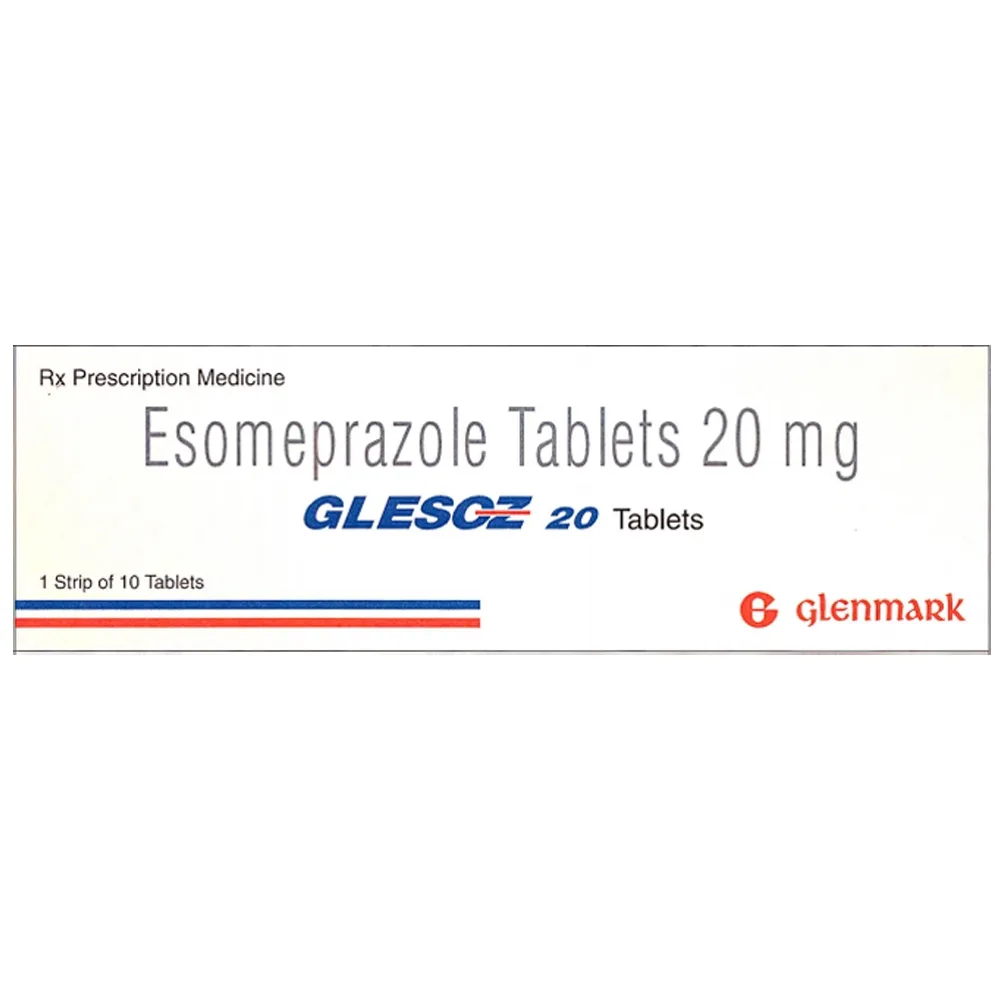 Hình ảnh Thuốc Glesoz 20 Glenmark điều trị trào ngược dạ dày-thực quản (1 vỉ x 10 viên)