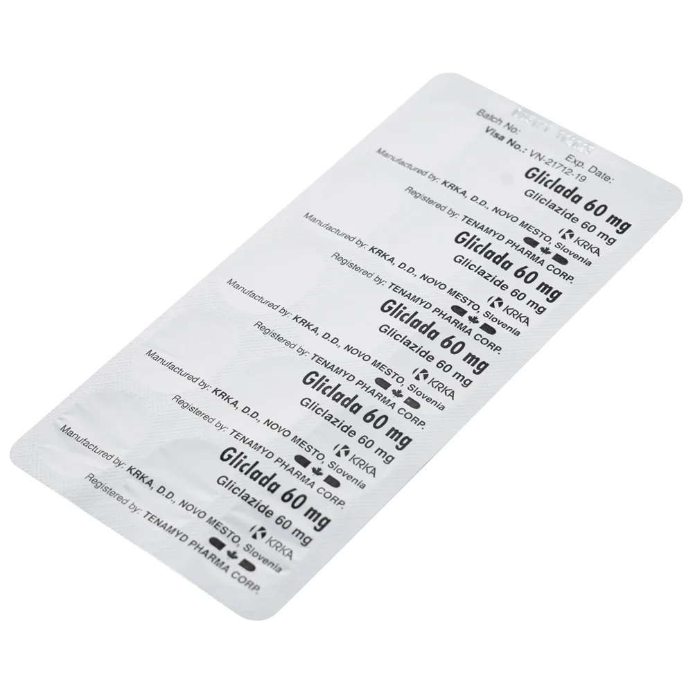 Hình ảnh Thuốc Gliclada 60mg KRKA điều trị bệnh tiểu đường (2 vỉ x 15 viên)