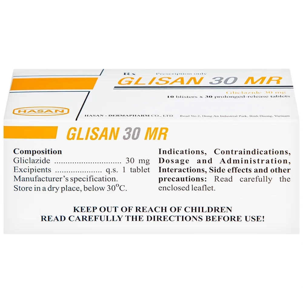 Hình ảnh Thuốc Glisan 30 MR Hasan điều trị đái tháo đường típ 2 (10 vỉ x 30 viên)