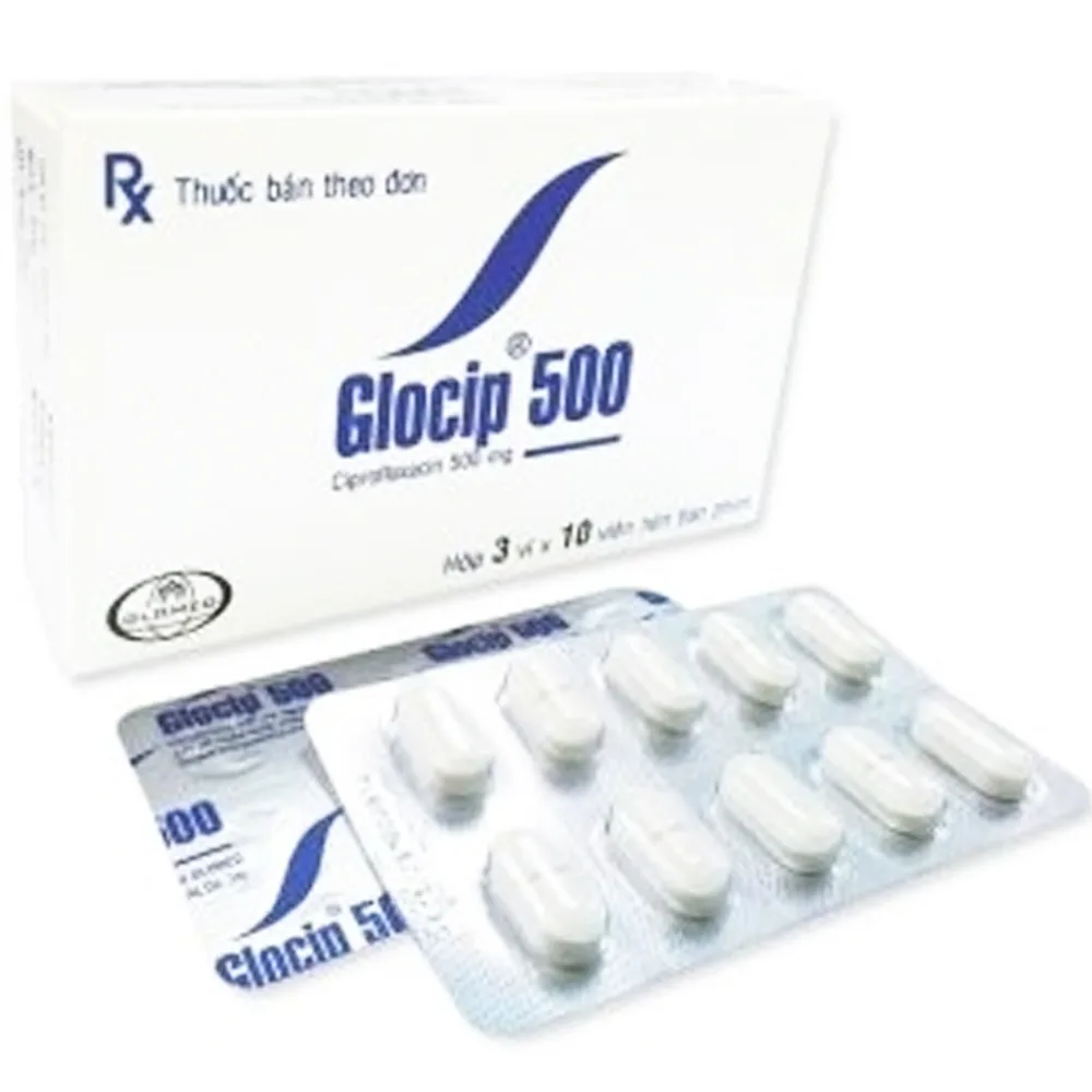 Hình ảnh Thuốc Glocip 500 Glomed điều trị nhiễm khuẩn (3 vỉ x 10 viên)