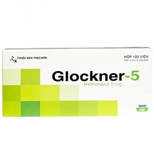 Hình ảnh Viên nén Glockner-5 Davipharm điều trị triệu chứng cường giáp (10 vỉ x 10 viên)