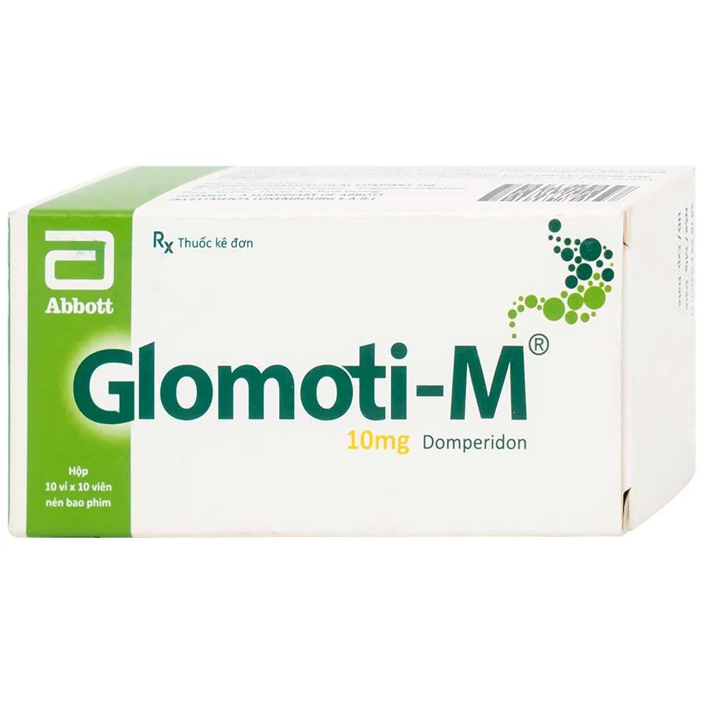 Hình ảnh Thuốc Glomoti-M Glomed điều trị triệu chứng buồn nôn, nôn, chướng bụng (10 vỉ x 10 viên)