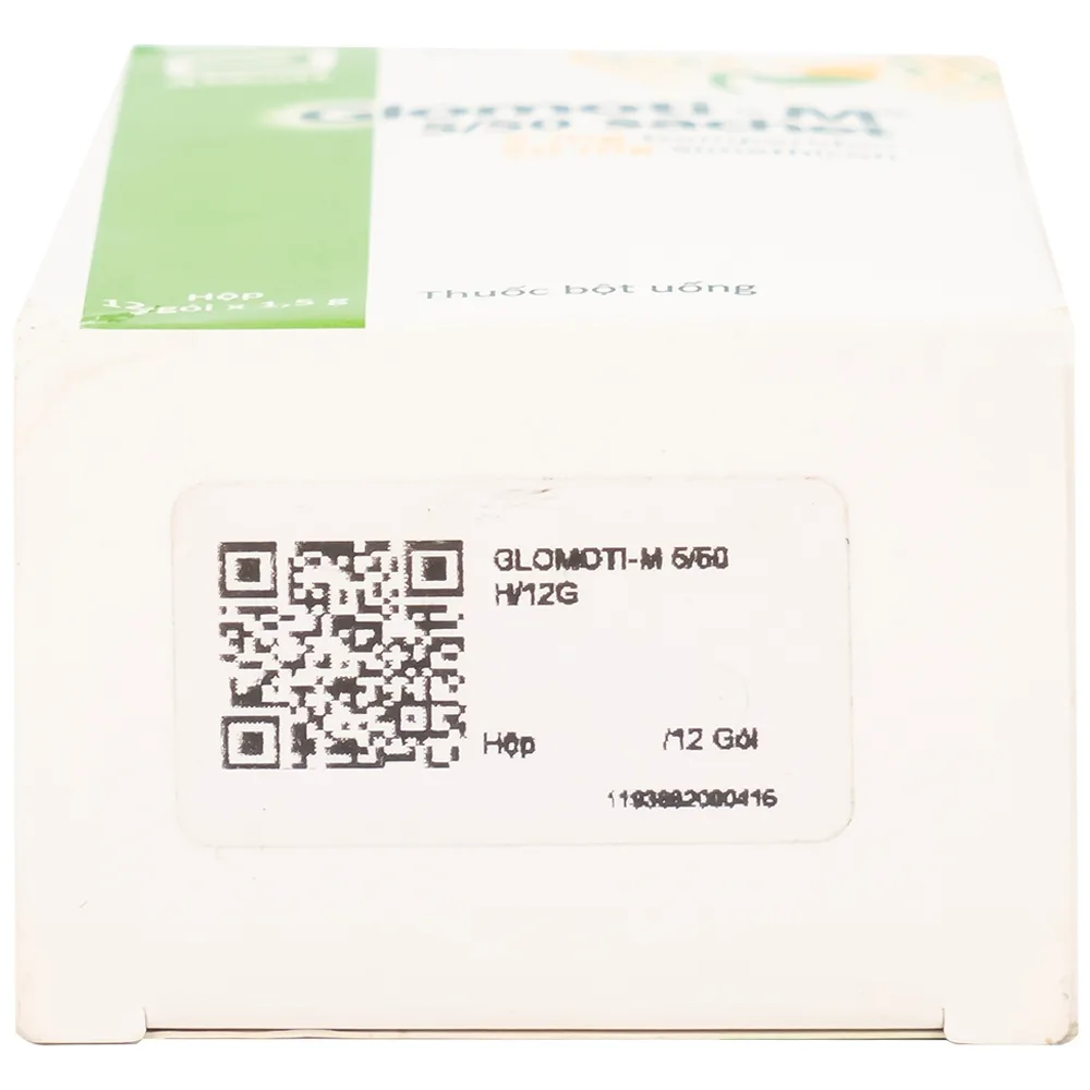 Hình ảnh Bột Glomoti-M Glomed điều trị triệu chứng buồn nôn (12 gói x 1.5g)