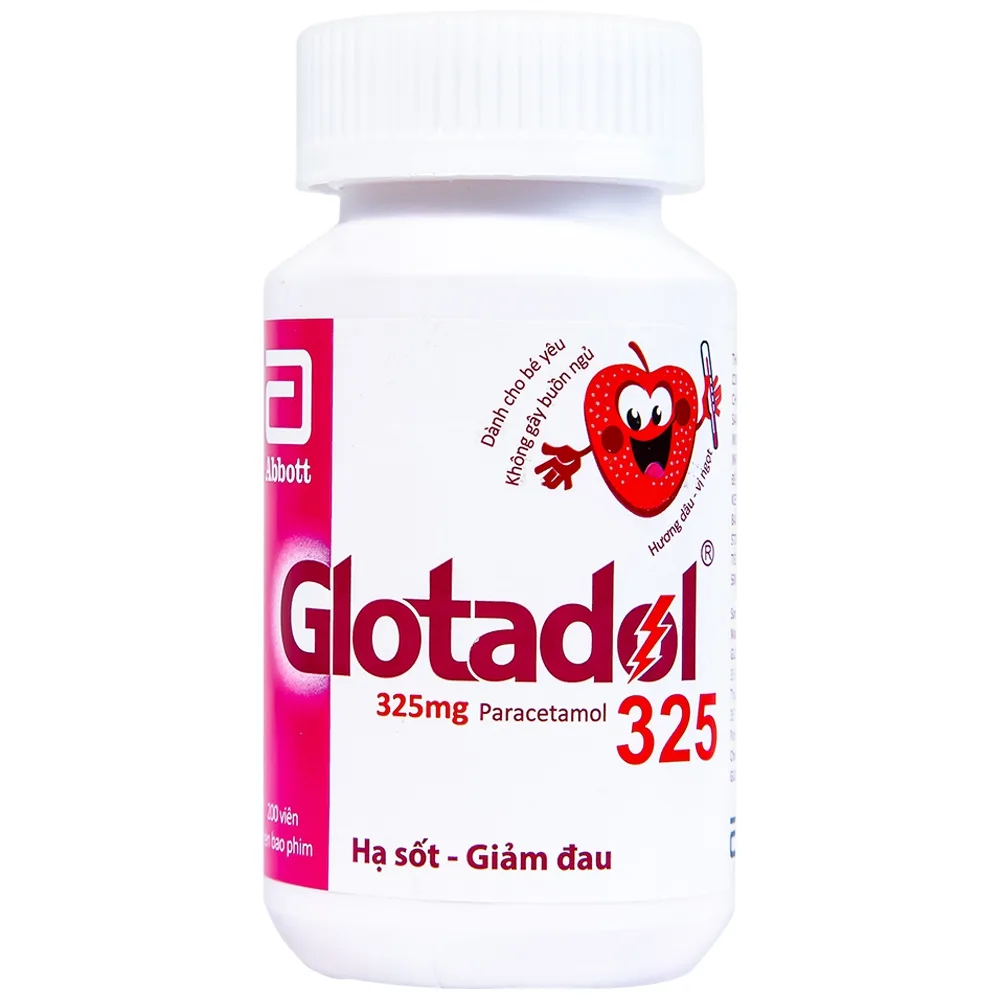 Hình ảnh Thuốc Glotadol 325 Abbott hỗ trợ hạ sốt và giảm đau (200 viên)