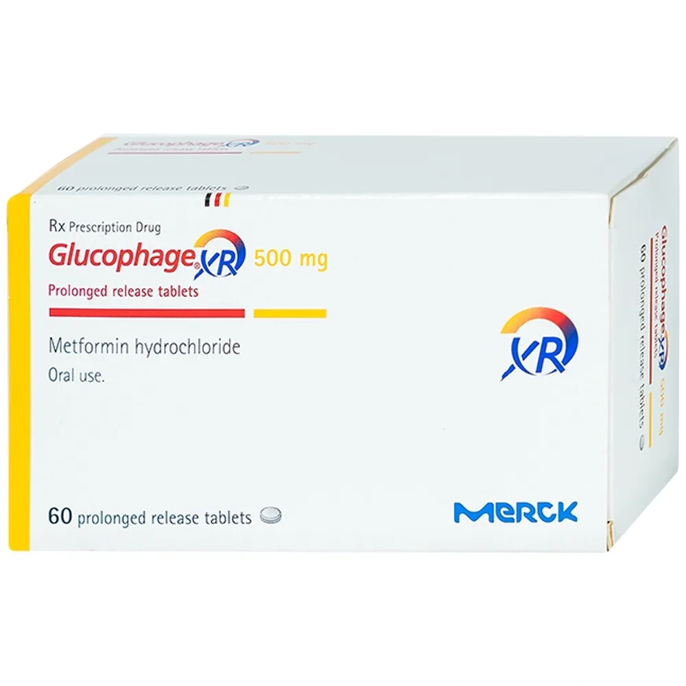 Hình ảnh Thuốc Glucophage XR 500mg Merck điều trị tiểu đường típ 2 (4 vỉ x 15 viên)