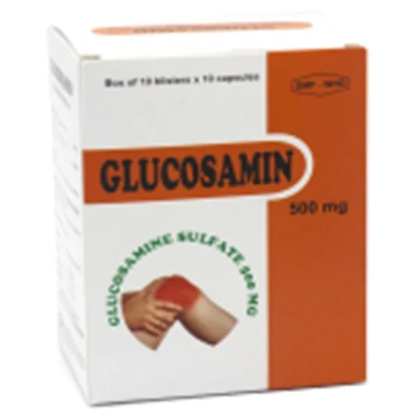 Hình ảnh Thuốc Glucosamin 500mg Armephaco giảm triệu chứng của viêm khớp gối nhẹ và trung bình (10 vỉ x 10 viên)