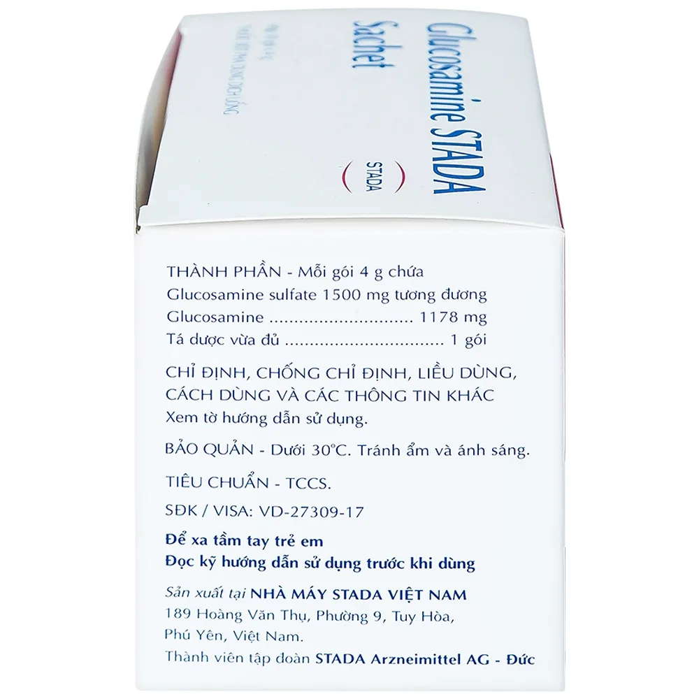 Hình ảnh Thuốc Glucosamine Stada 1500mg hỗ trợ giảm triệu chứng của thoái hóa khớp gối (30 gói)