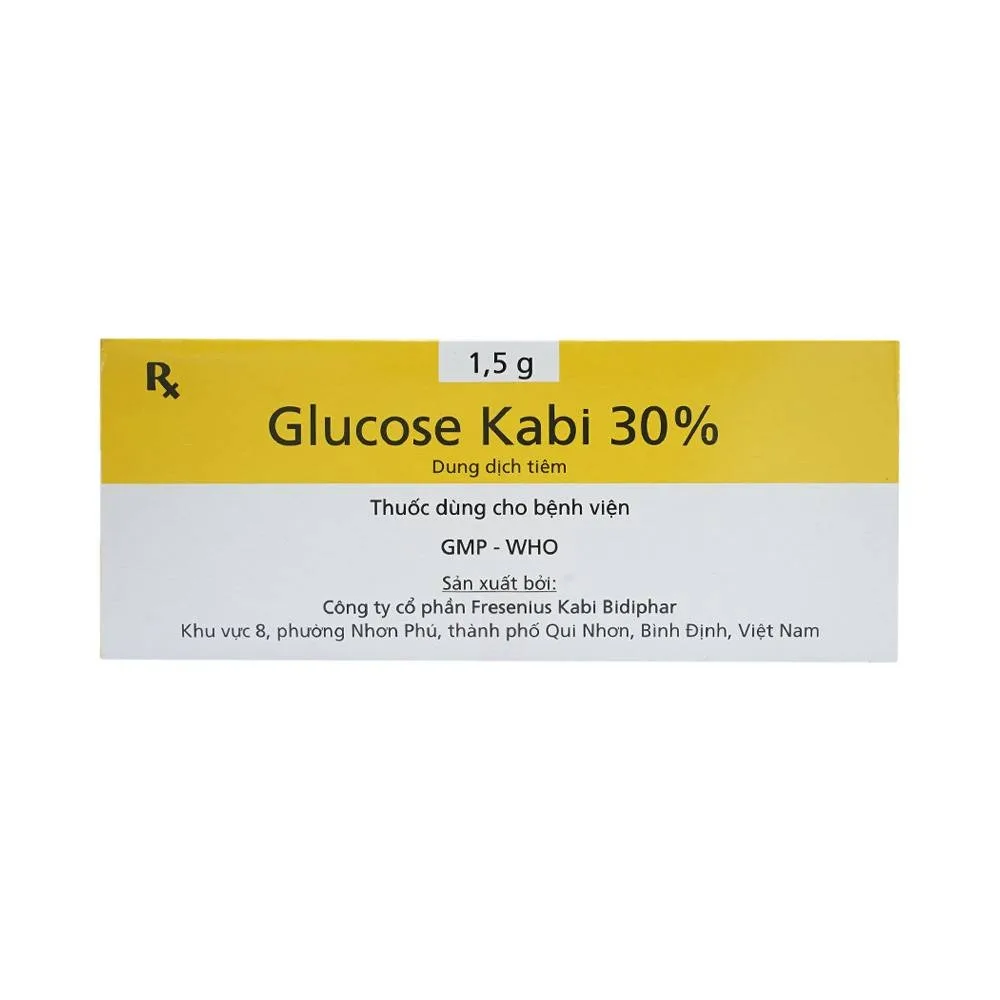 Hình ảnh Thuốc tiêm Glucose Kabi 30% Fresenius Kabi điều trị hạ đường huyết nặng (50 ống x 5ml)