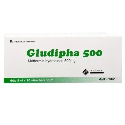 Hình ảnh Thuốc Gludipha 500 Vidipha điều trị đái tháo đường típ 2 (5 vỉ x 10 viên)