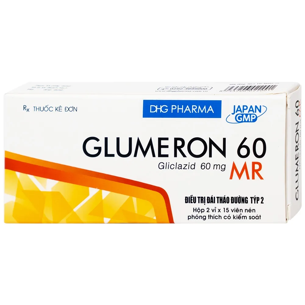 Hình ảnh Thuốc Glumeron 60 MR DHG điều trị đái tháo đường típ 2 (2 vỉ x 15 viên)