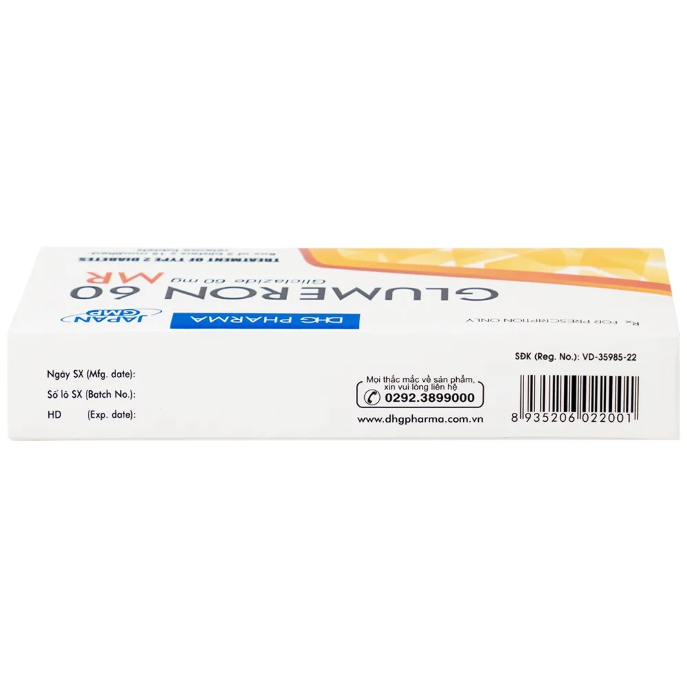 Hình ảnh Thuốc Glumeron 60 MR DHG điều trị đái tháo đường típ 2 (2 vỉ x 15 viên)