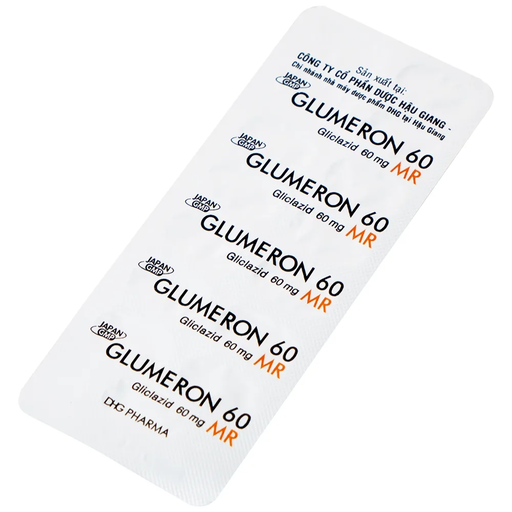 Hình ảnh Thuốc Glumeron 60 MR DHG điều trị đái tháo đường típ 2 (2 vỉ x 15 viên)