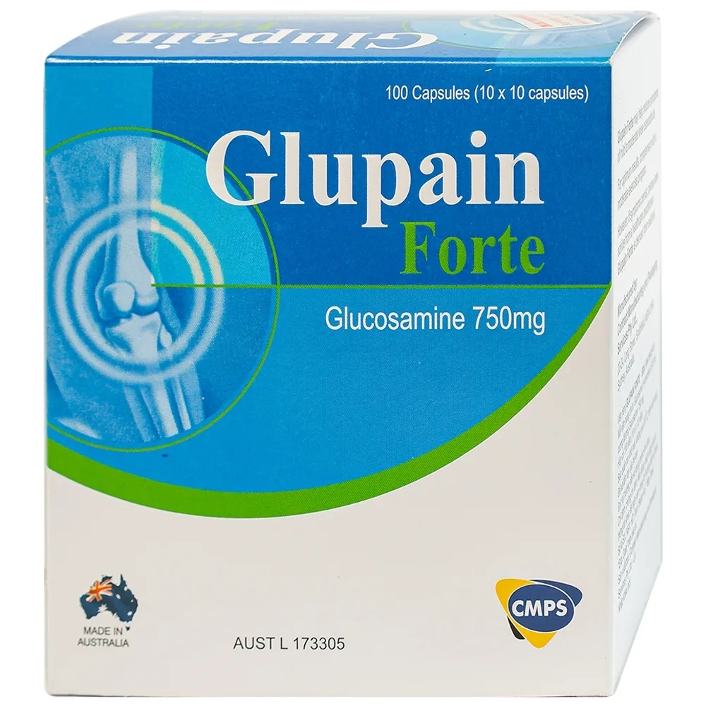 Hình ảnh Thuốc Glupain Forte 750mg CMPS giảm thoái hoá khớp (10 vỉ x 10 viên)