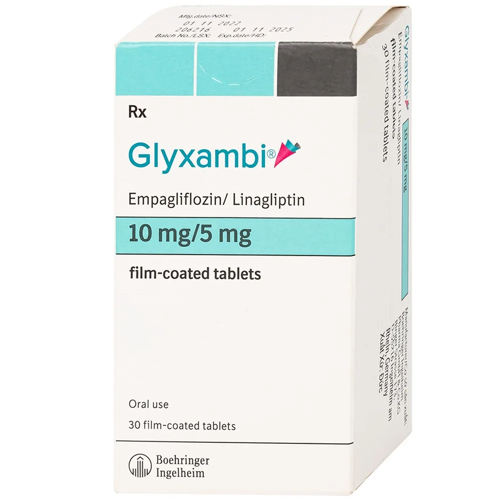 Hình ảnh Thuốc Glyxambi 10mg/5mg Boehringer điều trị đái tháo đường típ 2 (3 vỉ x 10 viên)