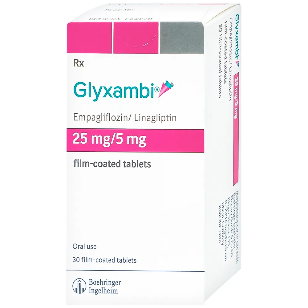 Hình ảnh Thuốc Glyxambi 25mg/5mg Boehringer điều trị đái tháo đường típ 2 (3 vỉ x 10 viên)