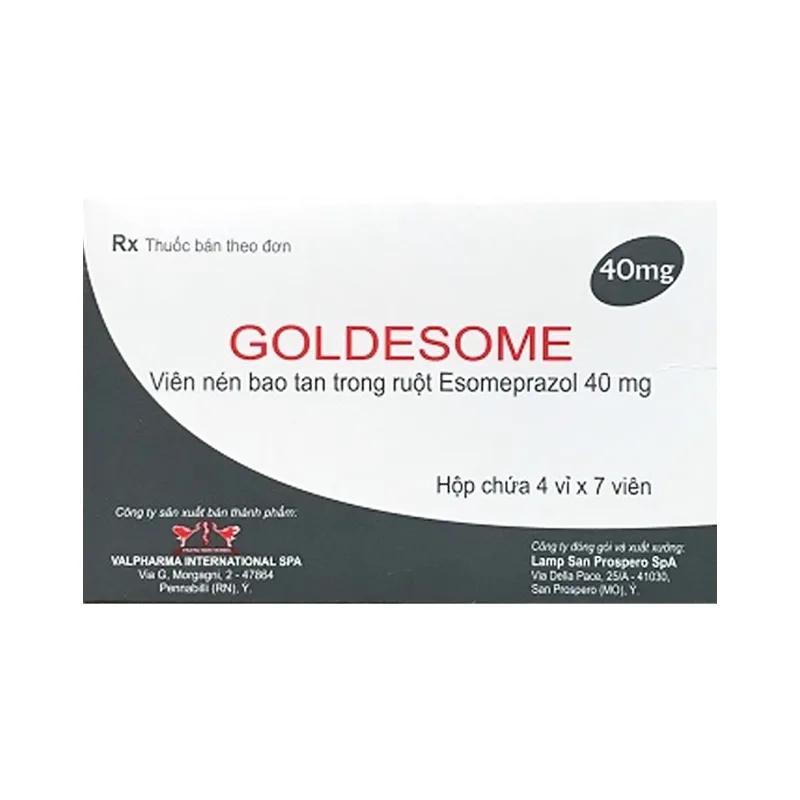 Hình ảnh Thuốc Goldesome 40mg Valpharma điều trị loét dạ dày tá tràng lành tính (4 vỉ x 7 viên)