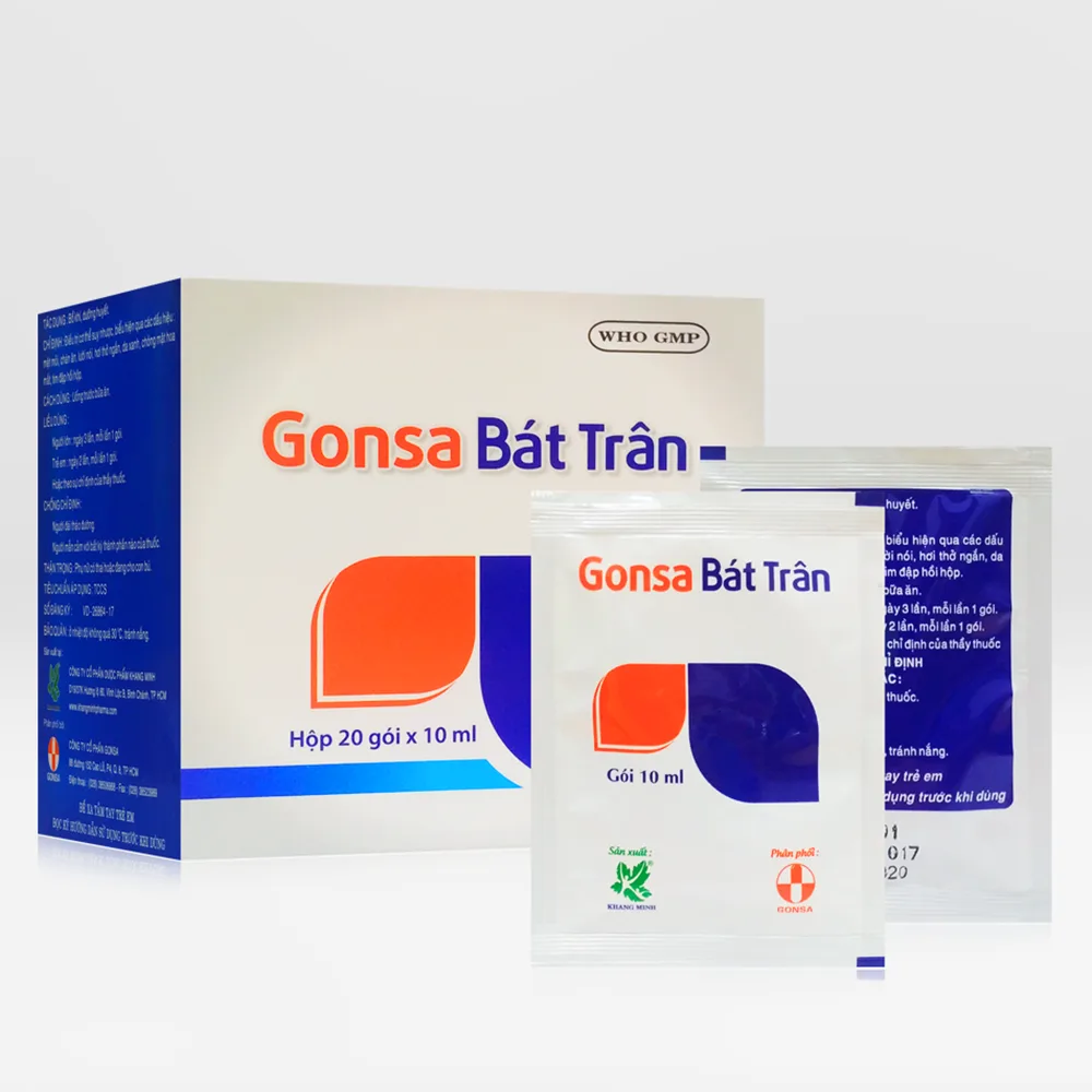 Hình ảnh Cao lỏng Gonsa Bát Trân điều trị cơ thể suy nhược (20 gói x 10ml)