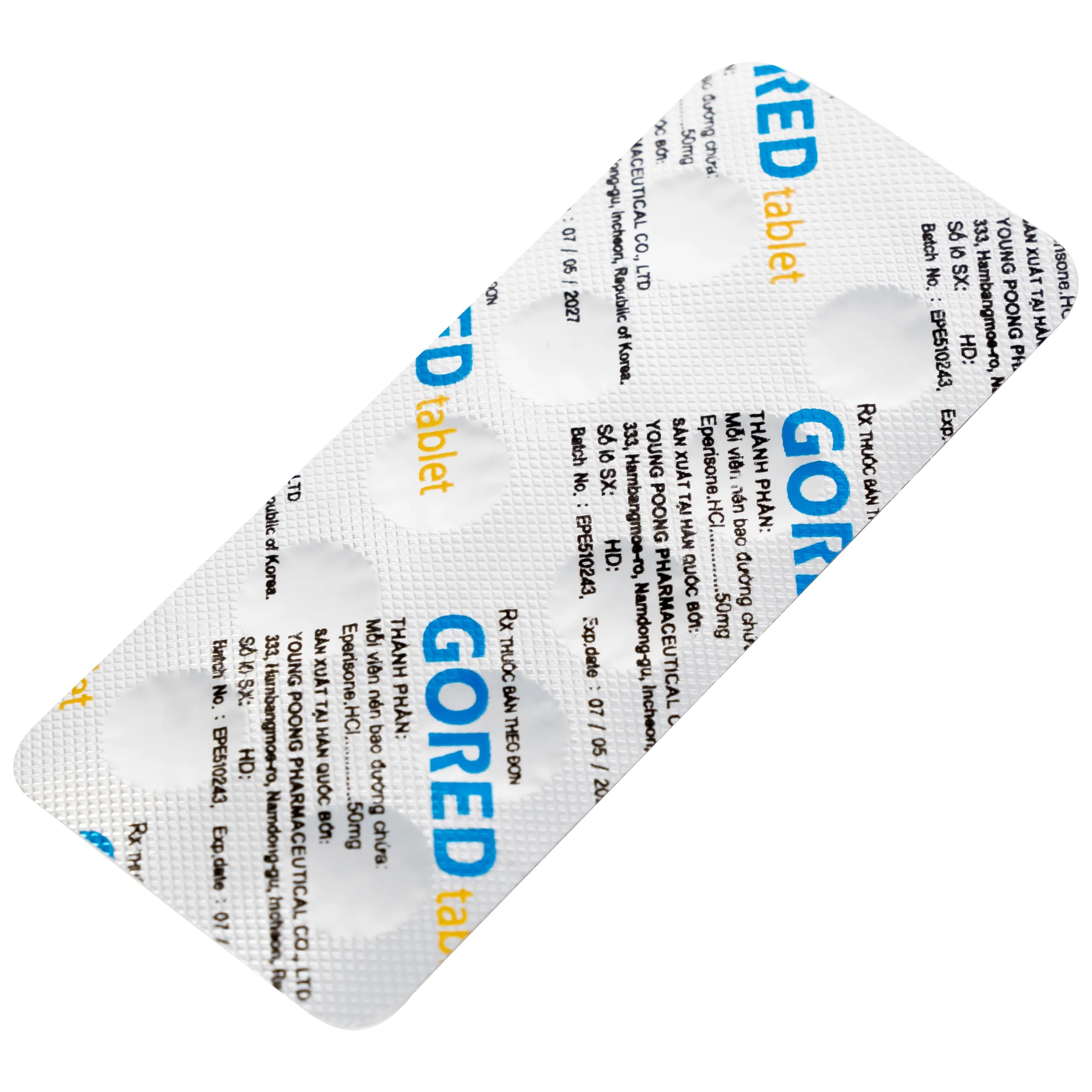 Hình ảnh Thuốc Gored 50mg Young Poong điều trị hội chứng đốt sống cổ, viêm quanh khớp vai (10 vỉ x 10 viên)