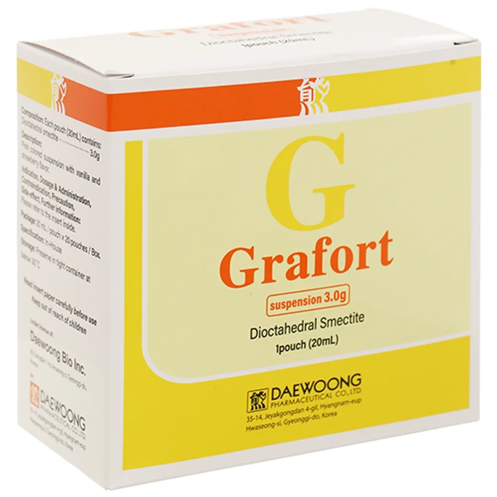 Hình ảnh Hỗn dịch Grafort Daewoong điều trị đau do viêm thực quản, dạ dày, ruột (20 gói)