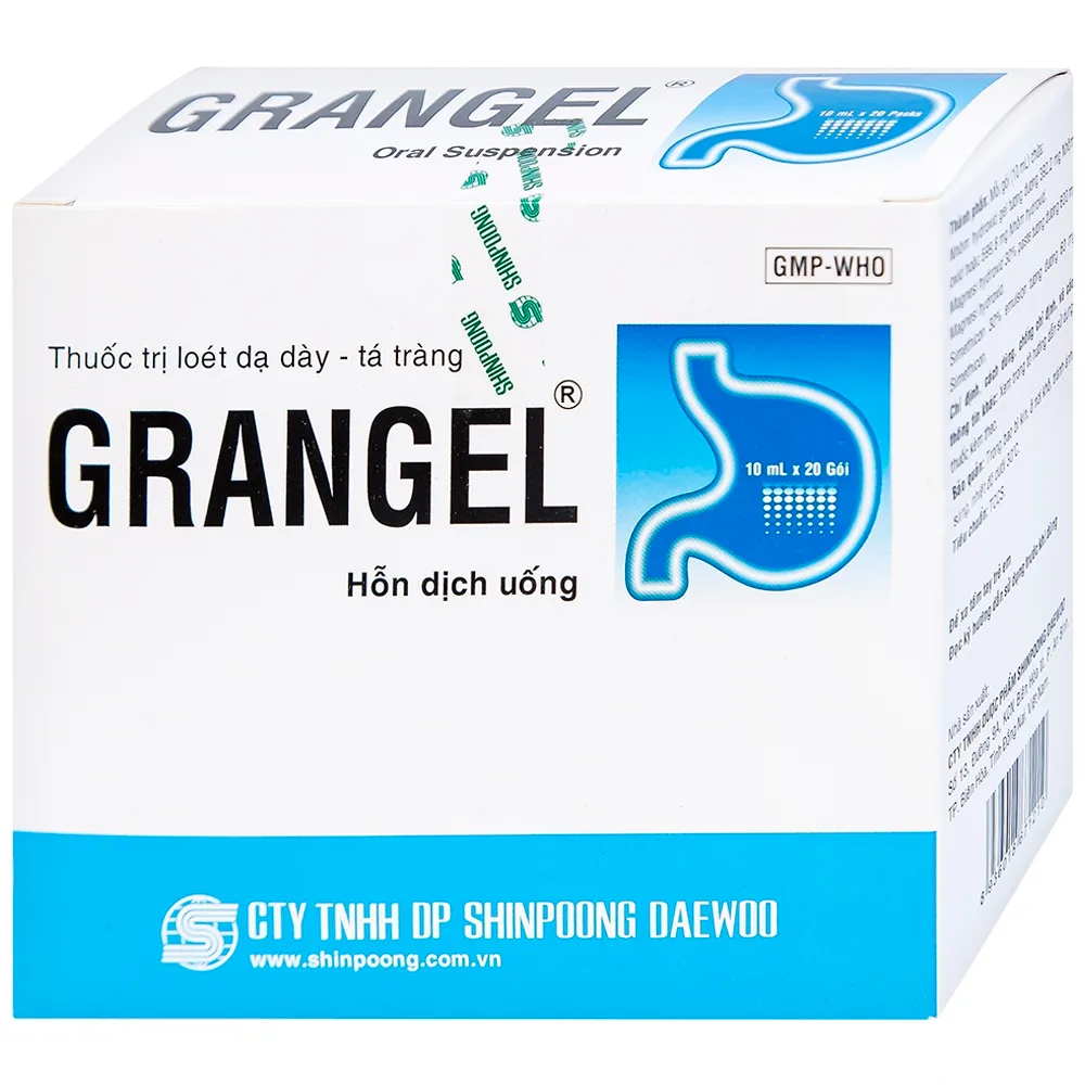 Hình ảnh Hỗn dịch uống Grangel Shinpoong Deawoo điều trị viêm loét dạ dày - tá tràng cấp, mạn tính (20 gói)