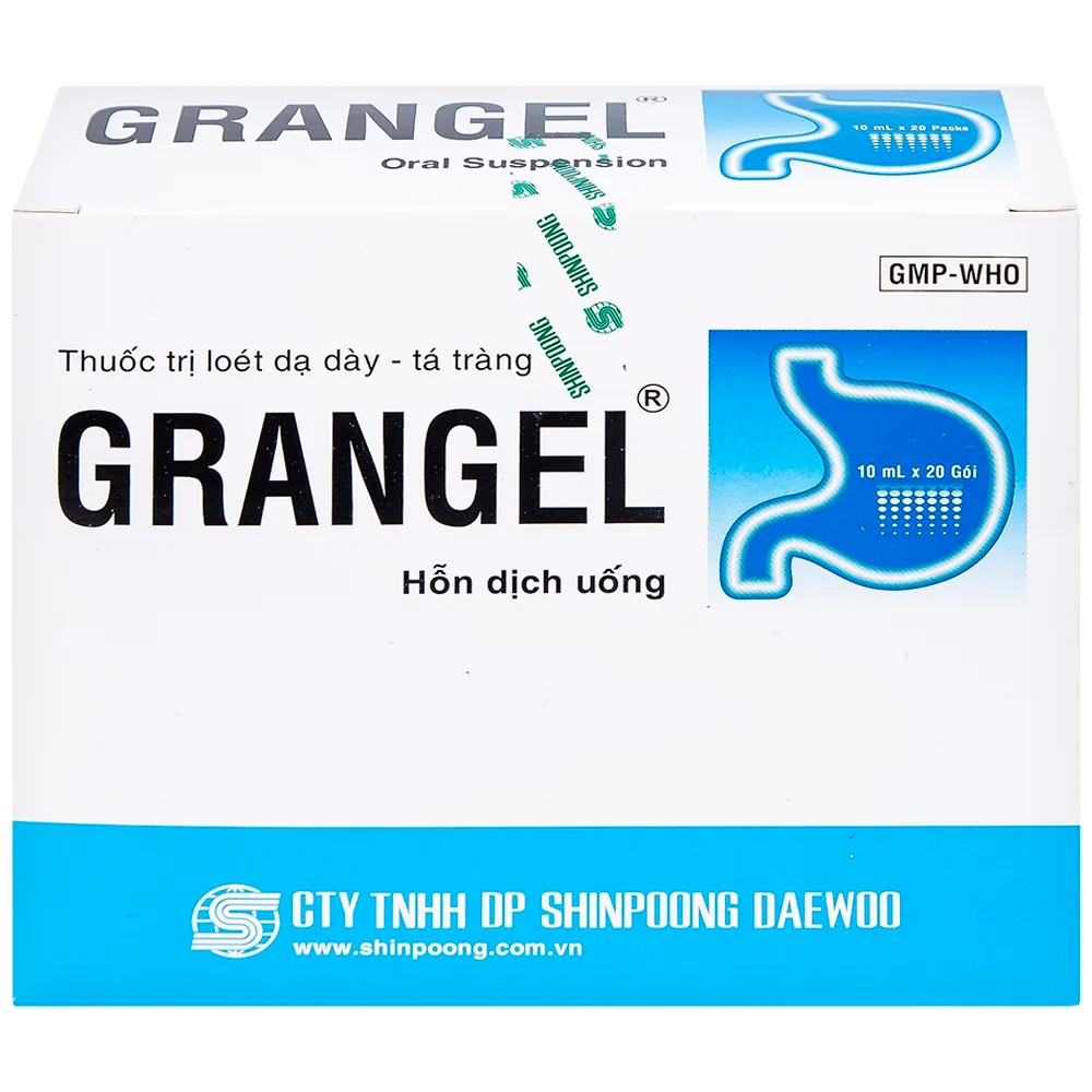 Hình ảnh Hỗn dịch uống Grangel Shinpoong Deawoo điều trị viêm loét dạ dày - tá tràng cấp, mạn tính (20 gói)