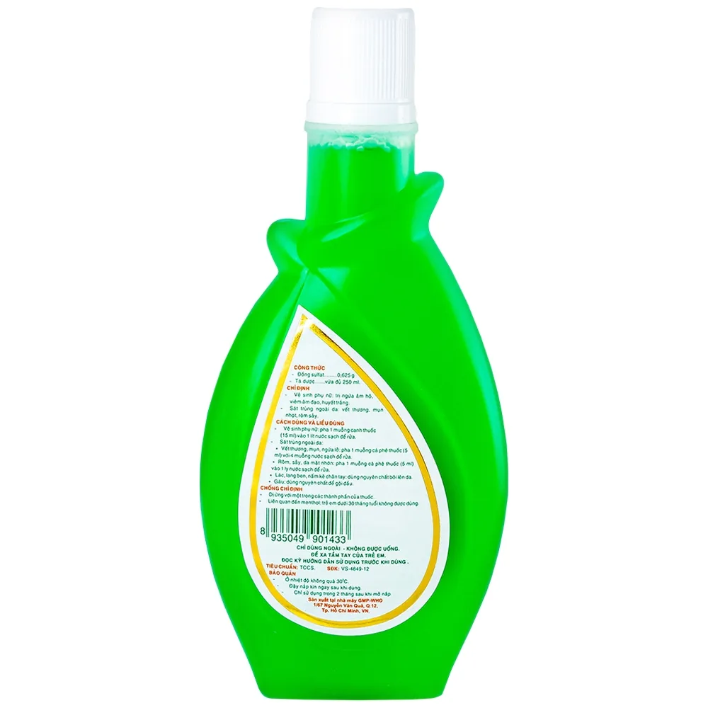 Hình ảnh Dung dịch vệ sinh Gynofar Pharmedic điều trị ngứa âm hộ, viêm âm đạo, huyết trắng (250ml)