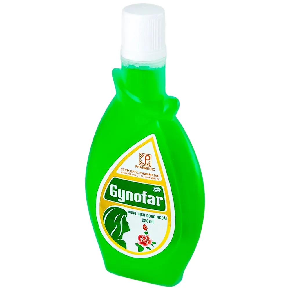 Hình ảnh Dung dịch vệ sinh Gynofar Pharmedic điều trị ngứa âm hộ, viêm âm đạo, huyết trắng (250ml)