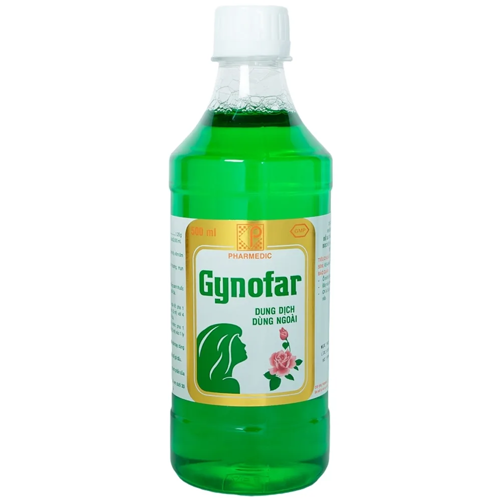 Hình ảnh Dung dịch vệ sinh Gynofar Pharmedic điều trị ngứa âm hộ, viêm âm đạo, huyết trắng (500ml)