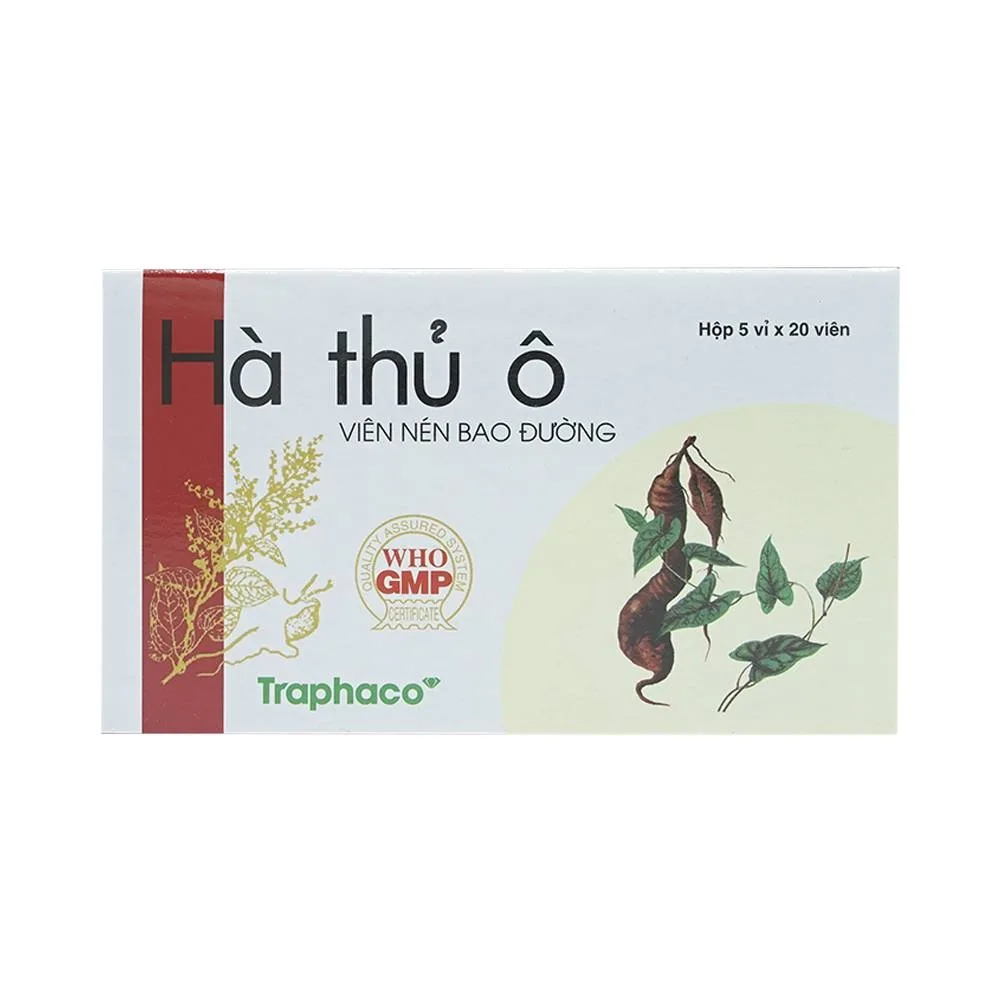 Hình ảnh Thuốc Hà Thủ Ô Traphaco điều trị đau lưng, mỏi gối, di mộng tinh (5 vỉ x 10 viên)