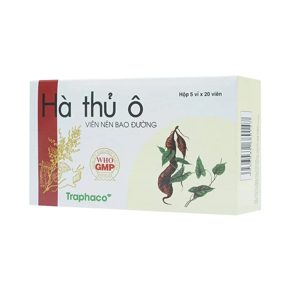 Hình ảnh Thuốc Hà Thủ Ô Traphaco điều trị đau lưng, mỏi gối, di mộng tinh (5 vỉ x 10 viên)
