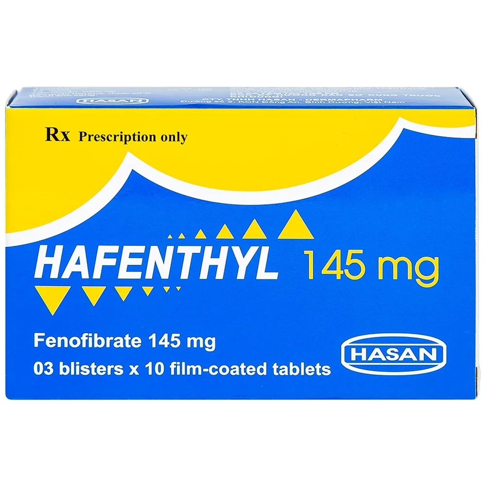 Hình ảnh Thuốc Hafenthyl 145mg Hasan điều trị rối loạn lipoprotein huyết (3 vỉ x 10 viên)