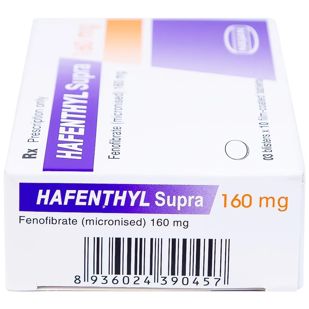 Hình ảnh Thuốc Hafenthyl Supra 160mg Hasan điều trị tăng triglycerid máu (3 vỉ x 10 viên)