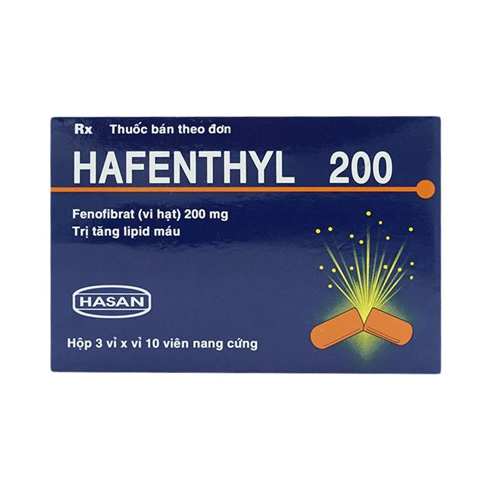 Hình ảnh Thuốc Hafenthyl 200 Hasan điều trị tăng cholesterol máu (3 vỉ x 10 viên)