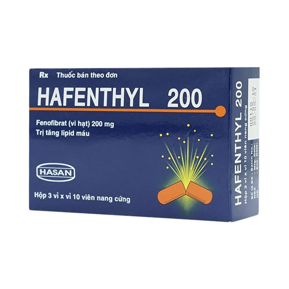 Hình ảnh Thuốc Hafenthyl 200 Hasan điều trị tăng cholesterol máu (3 vỉ x 10 viên)