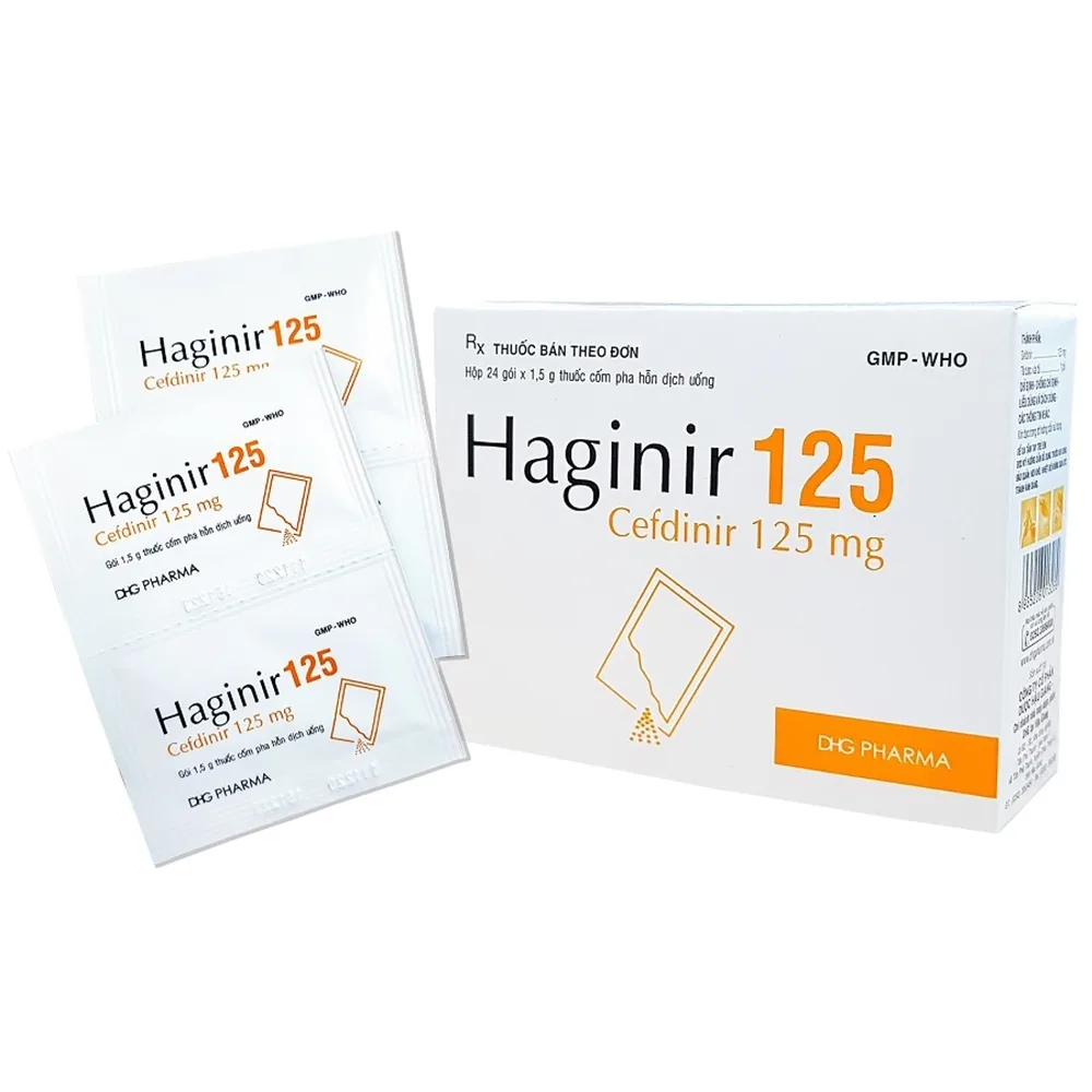 Hình ảnh Cốm Haginir 125 DHG điều trị nhiễm khuẩn (24 gói)
