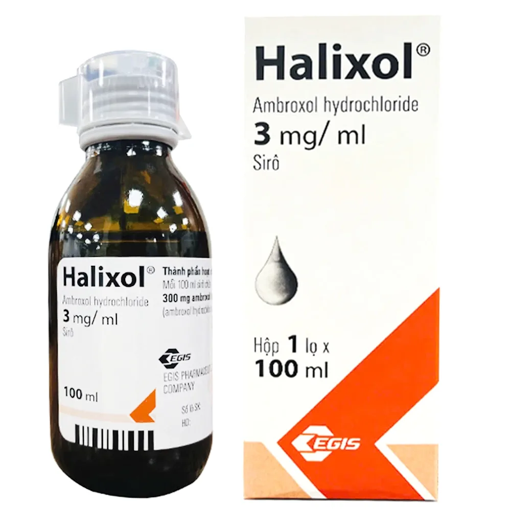Hình ảnh Siro Halixol 15mg/5ml điều trị hen phế quản và viêm phế quản (100ml)