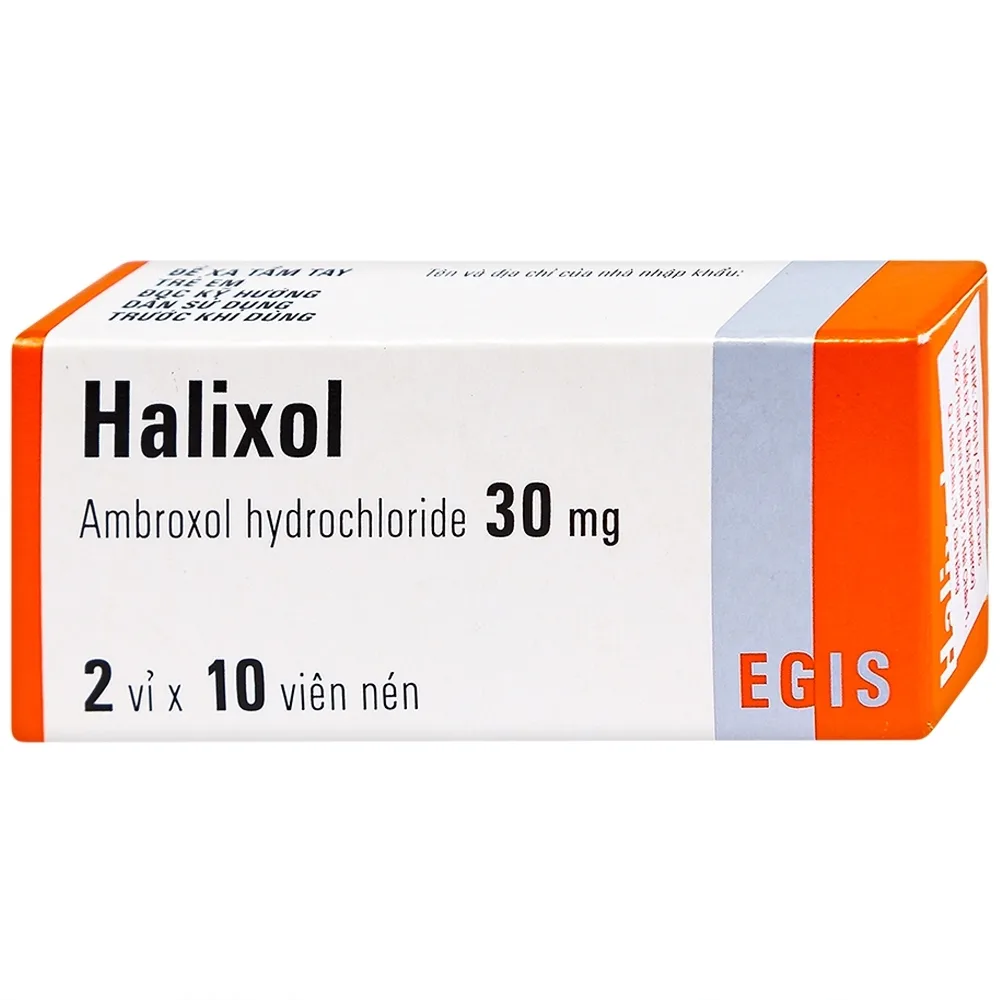 Hình ảnh Thuốc Halixol 30mg Egis Pharma điều trị hen phế quản và viêm phế quản (2 vỉ x 10 viên)