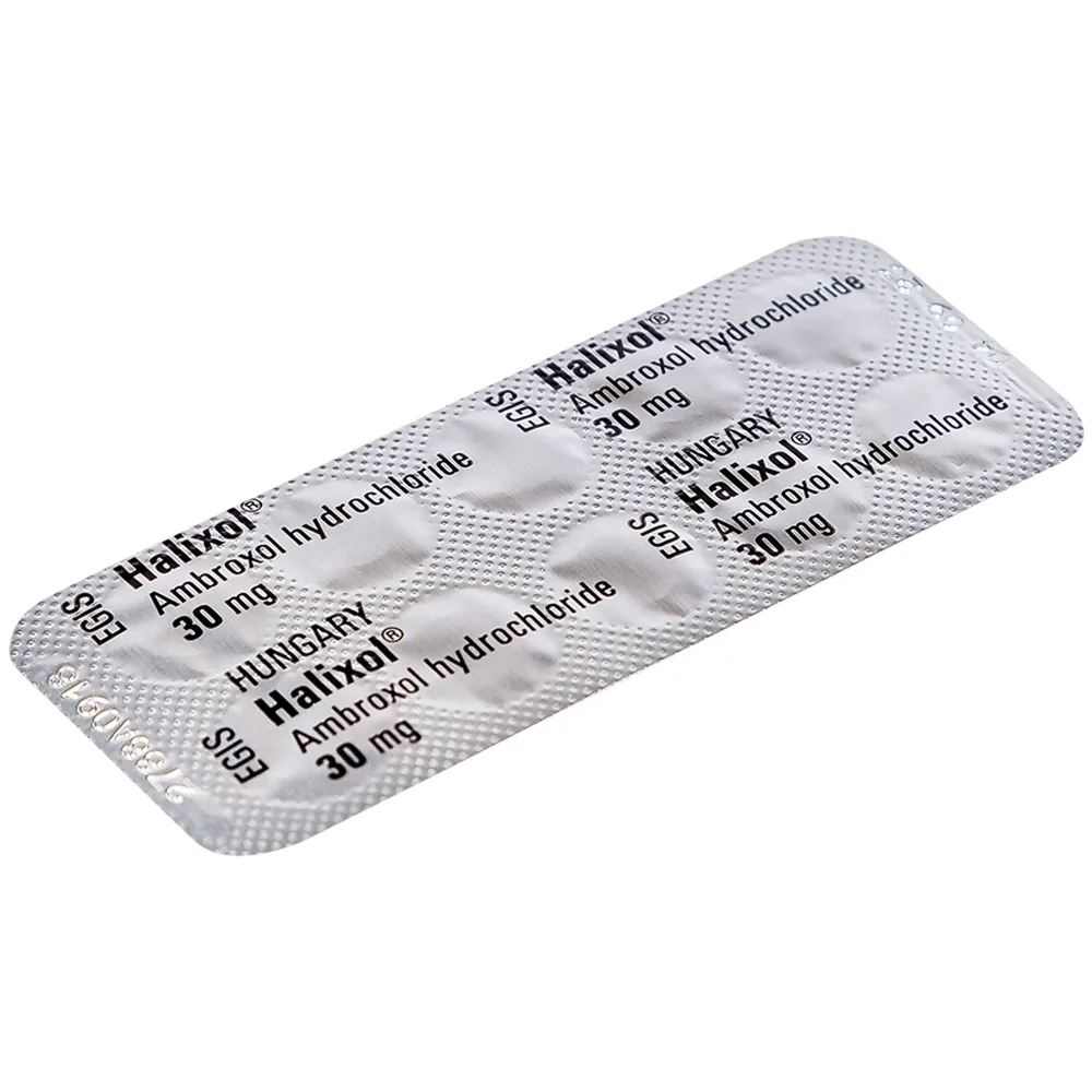 Hình ảnh Thuốc Halixol 30mg Egis Pharma điều trị hen phế quản và viêm phế quản (2 vỉ x 10 viên)