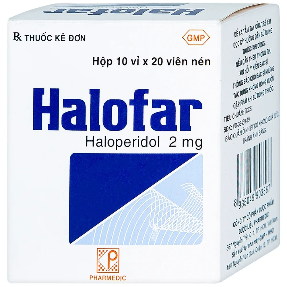 Hình ảnh Thuốc Halofar Pharmedic điều trị các biểu hiện rối loạn tâm thần (10 vỉ x 20 viên)