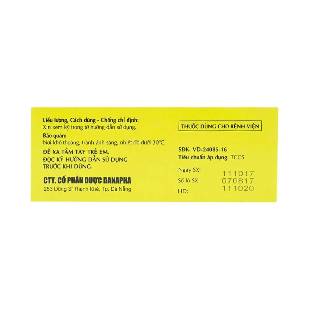 Hình ảnh Thuốc Haloperidol 1.5mg Danapha điều trị các trạng thái kích động tâm thần, vận động (10 vỉ x 25 viên)