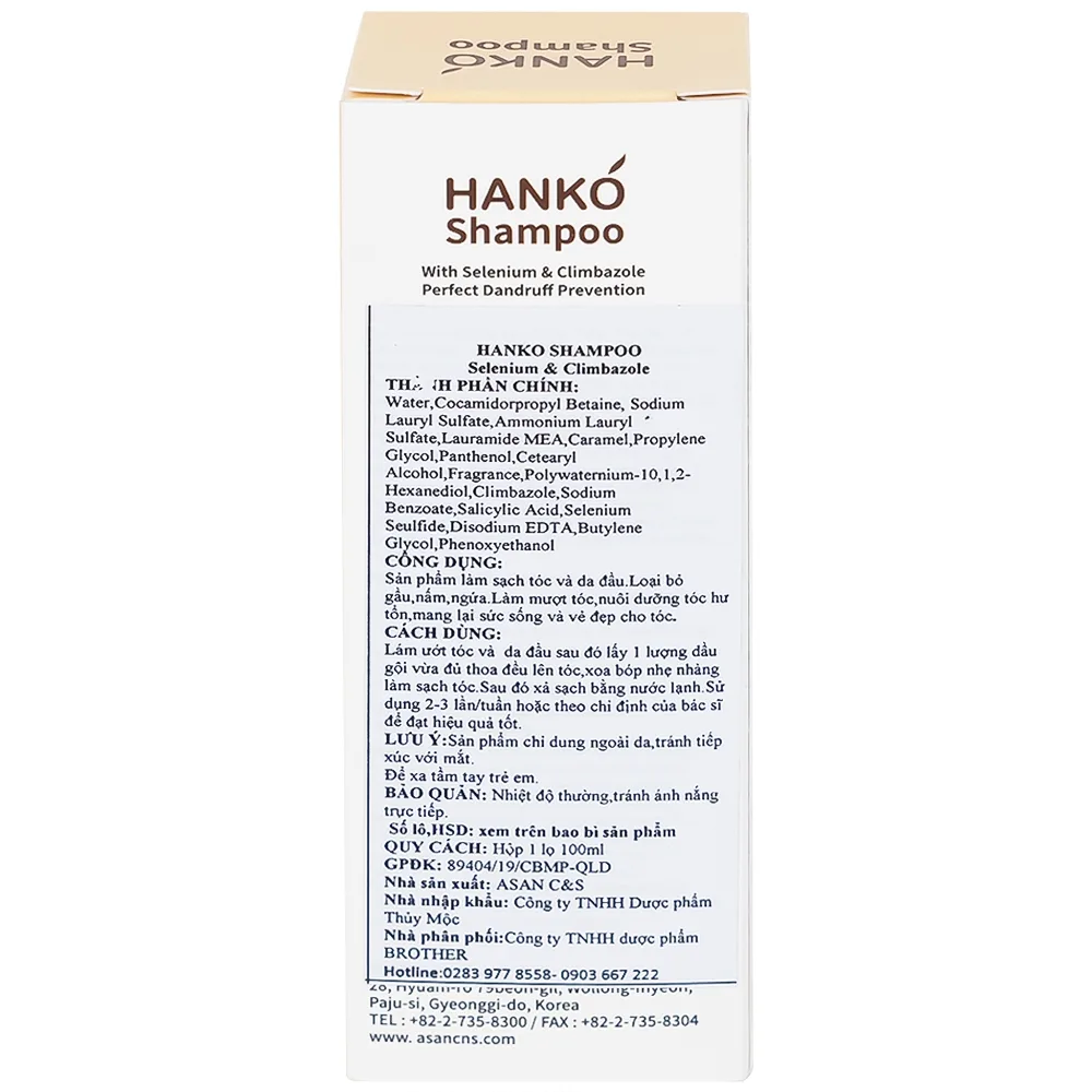 Hình ảnh Dầu gội Hanko Shampoo giúp loại bỏ gàu, nấm, ngứa (100ml)