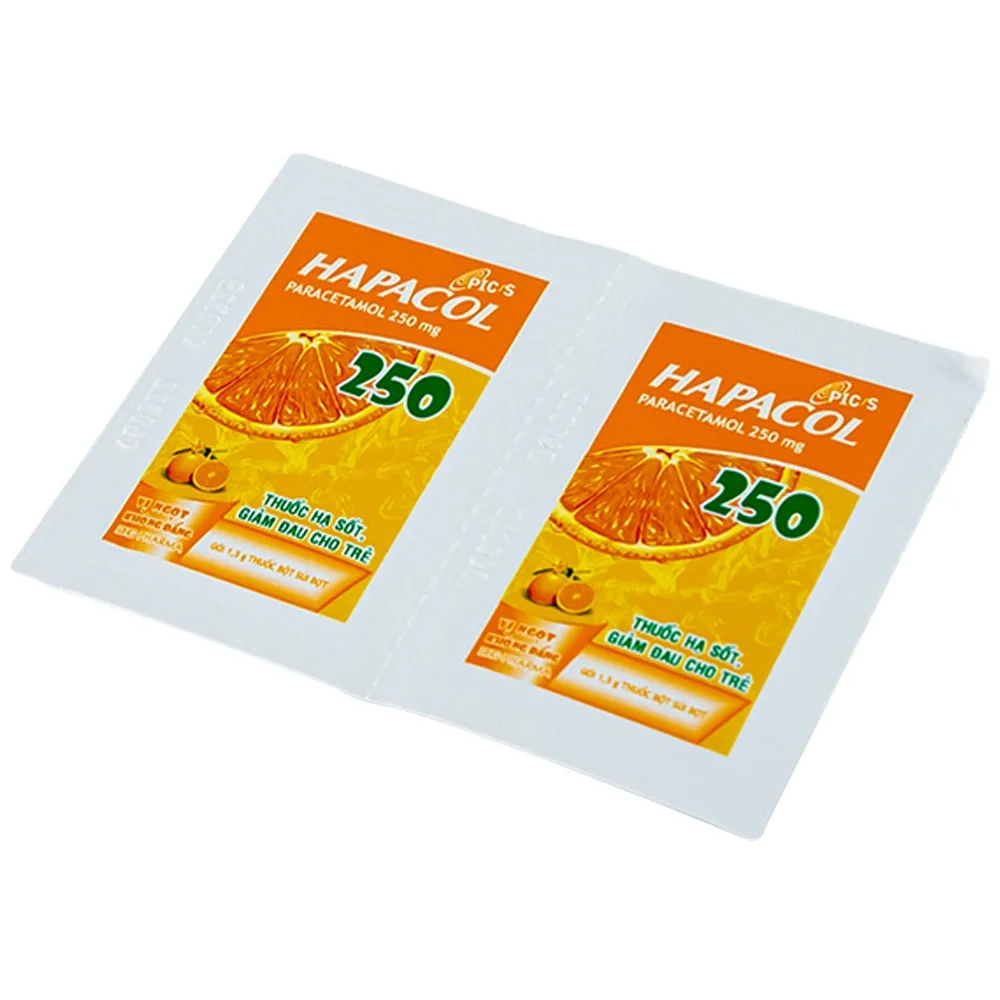 Hình ảnh Bột Hapacol 250 DHG giảm đau, hạ sốt (24 gói)