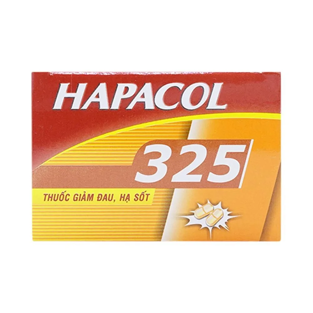 Hình ảnh Thuốc Hapacol 325 DHG điều trị đau đầu, đau nửa đầu, đau răng (10 vỉ x 10 viên)