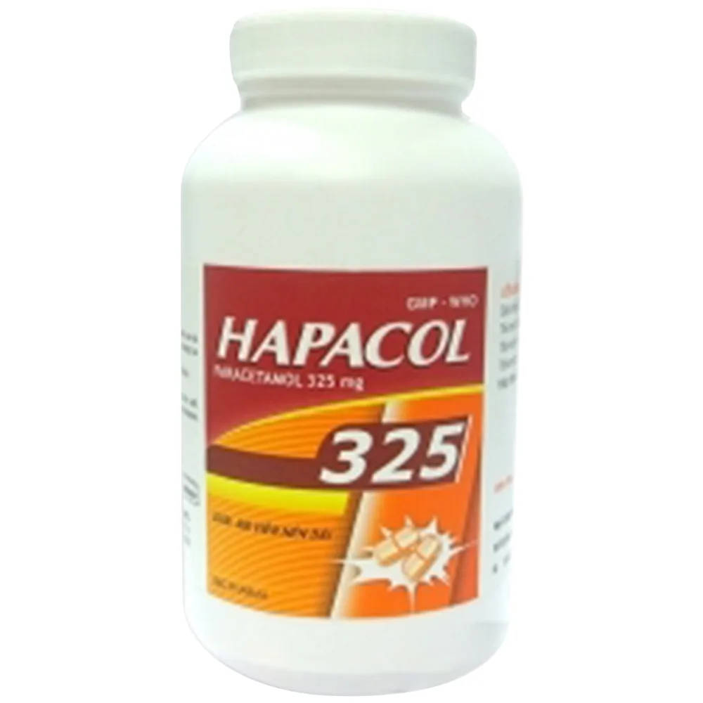 Hình ảnh Thuốc Hapacol 325 DHG điều trị đau đầu, đau nửa đầu, đau răng (100 viên)