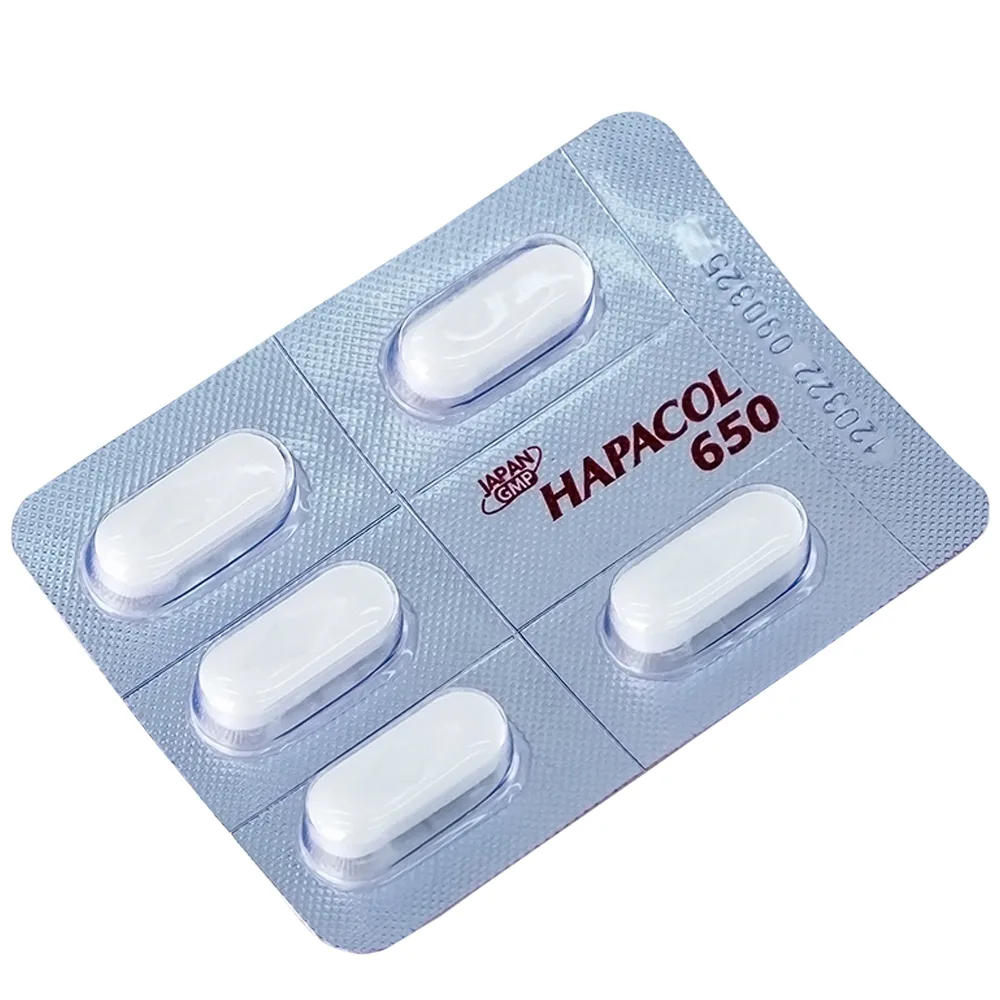 Hình ảnh Thuốc Hapacol 650 DHG giảm đau, hạ sốt (10 vỉ x 5 viên)