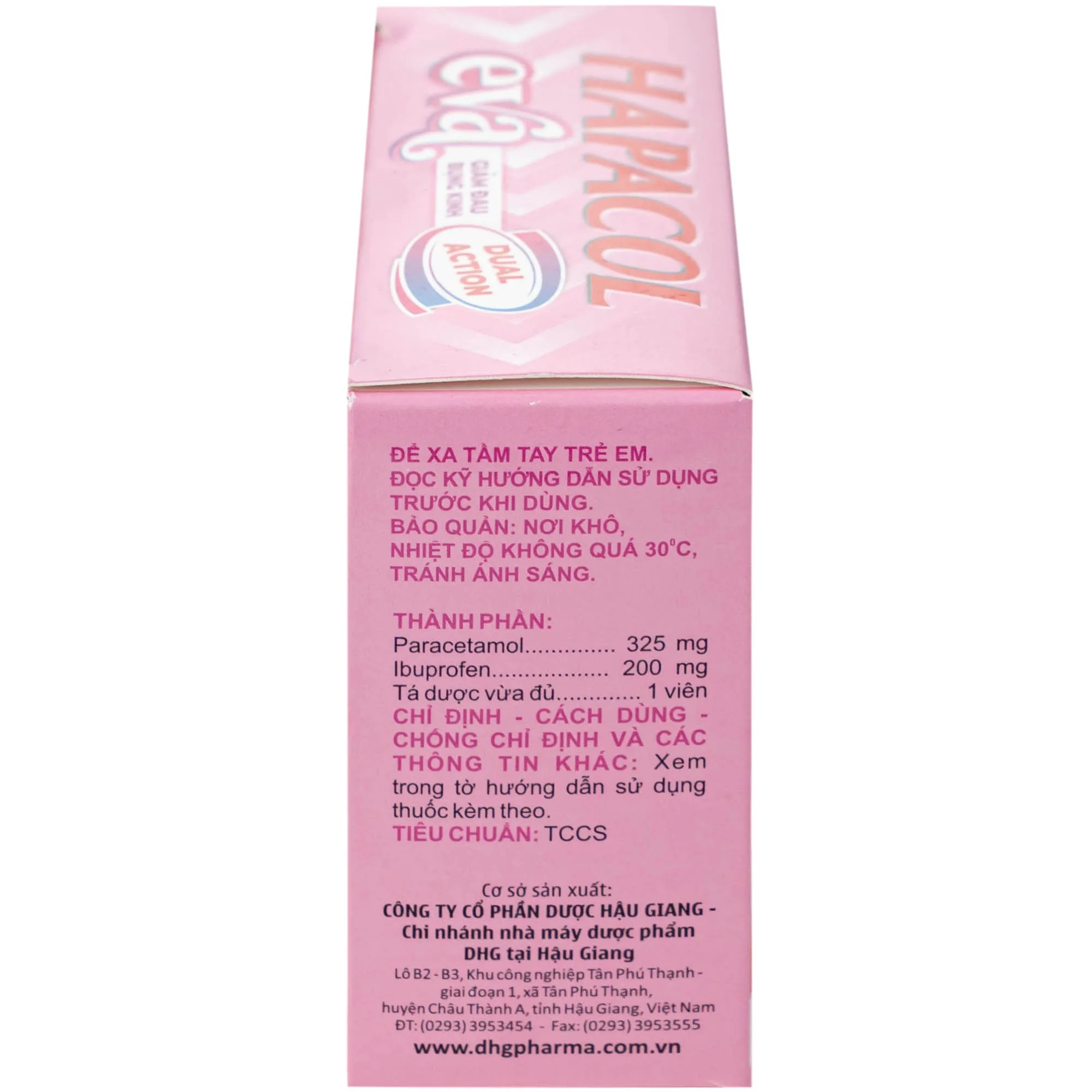 Hình ảnh Thuốc Hapacol Eva giảm đau bụng kinh Dhg Pharma (10 vỉ x 5 viên)