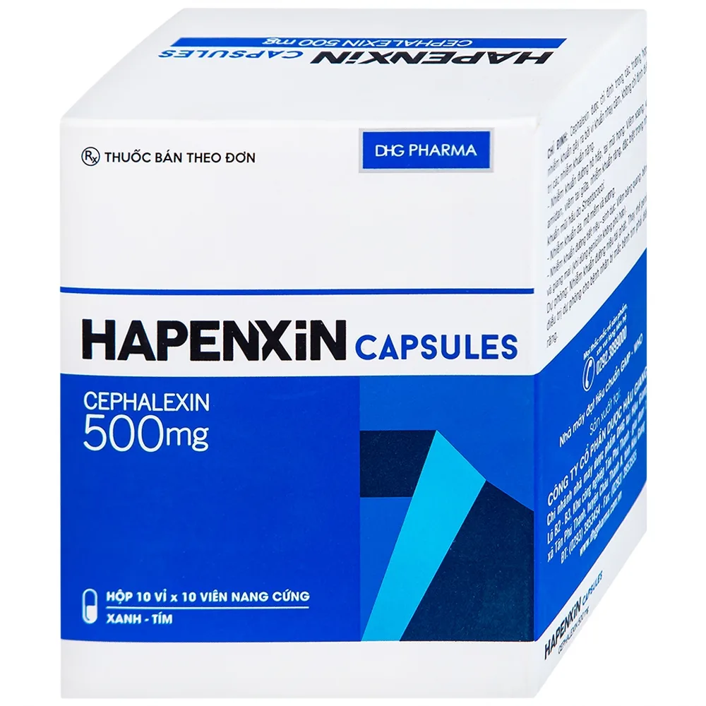Hình ảnh Thuốc Hapenxin Capsules DHG điều trị nhiễm khuẩn (10 vỉ x 10 viên)