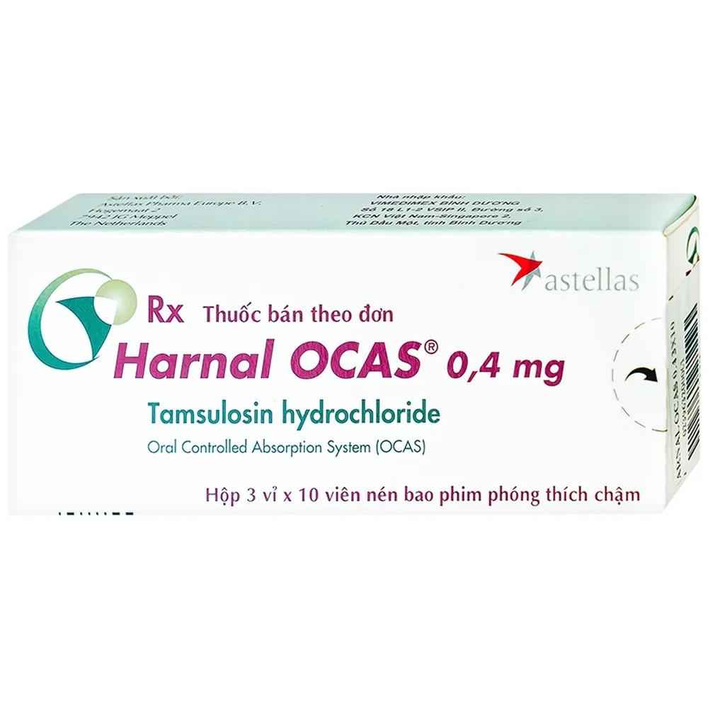 Hình ảnh Thuốc Harnal Ocas 0.4mg Astellas hỗ trợ điều trị tăng sản tuyến tiền liệt lành tính (3 vỉ x 10 viên)